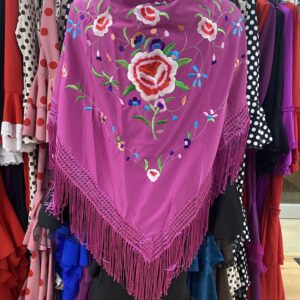 Mantón Sevilla Buganvilla bordado en colores
