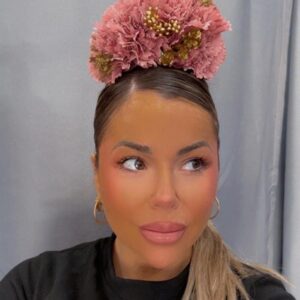 Ramillete rosa y oro 16€
