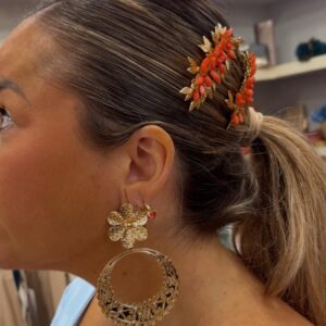 Pendientes margarita oro 10€