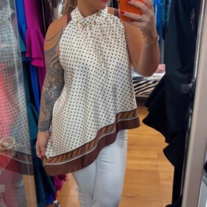 Top Pañuelo beige 16€