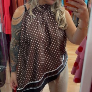 Top pañuelo chocolate 16€