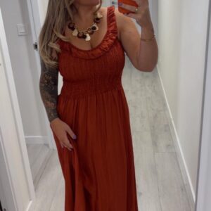 Vestido Begoña teja 24€