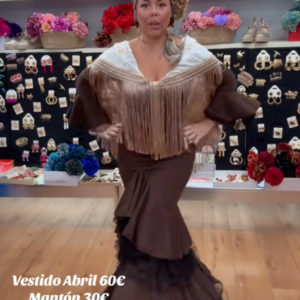 Vestido abril marron talla 3