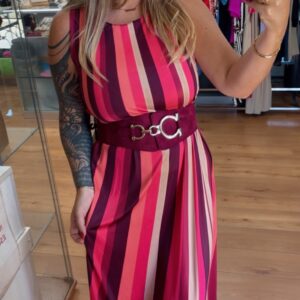 Vestido Rayas Burdeos 24€