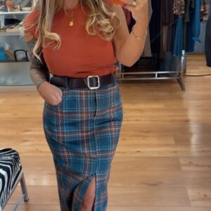 Falda Cuadros azul 20€