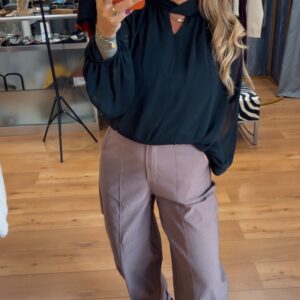 Pantalon Armonia taupe 24€