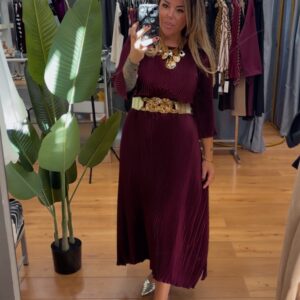 Vestido Sabrina burdeos 33€