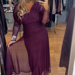 Vestido Chenoa berenjena 28€