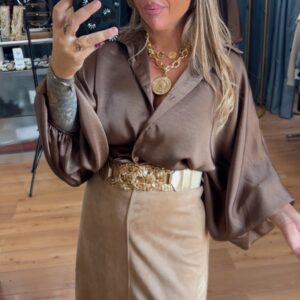 Camisa Sahara visón 18€